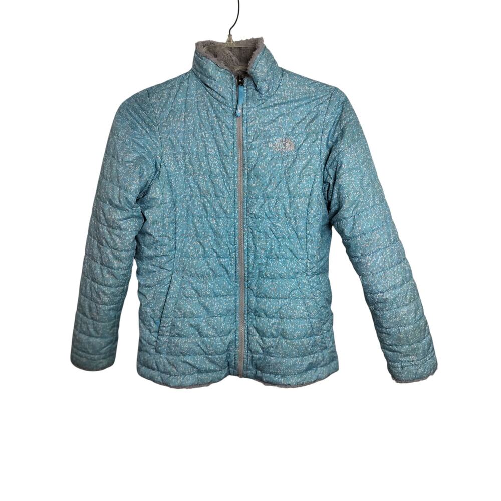 4136) The North Face Girl Reversible Puffer Jacket Size L (14-16)